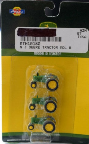 Athearn 10180 N Scale John Deer Model B Tractor Set of 3