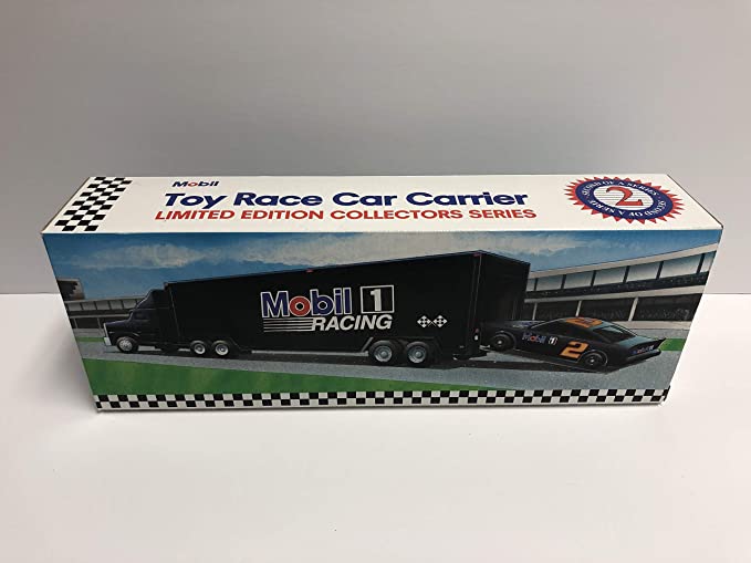 Mobil 2 Toy Race Car Carrier Limited Edition Tractor Trailer