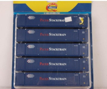 Athearn 2662 HO Pacer Stacktrain 53' Jindo Containers (Pack of 5)