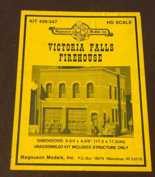 Magnuson Models 439-547 HO Victria Falls Firehouse Building Kit