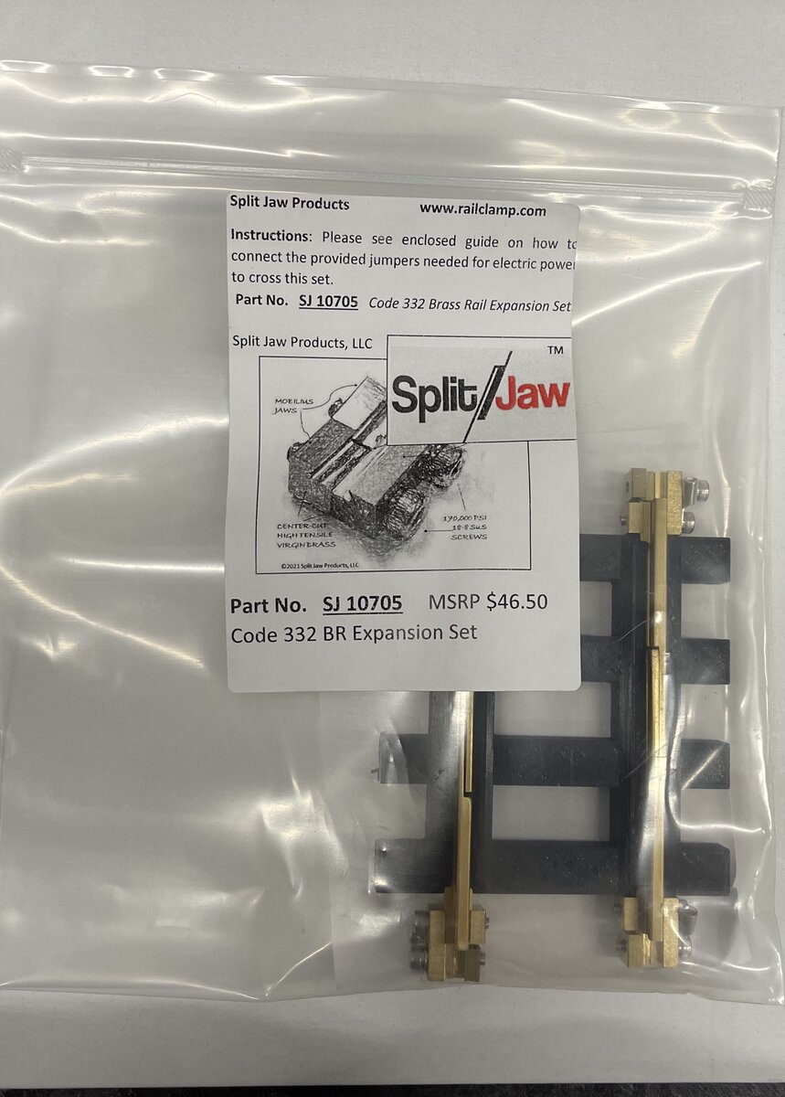 Split Jaw 10705 Code 332 Brass Rail Expansion Set (Pack of 1)