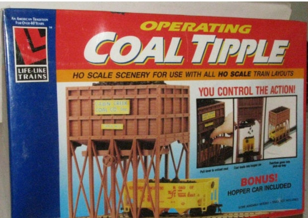 Life Like 8200 HO Scale Coal Tipple Operating