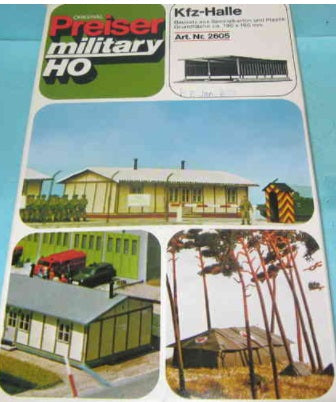 Preiser 2605 HO Military Oper Motor Vehicle Shed Plastic Building Kit