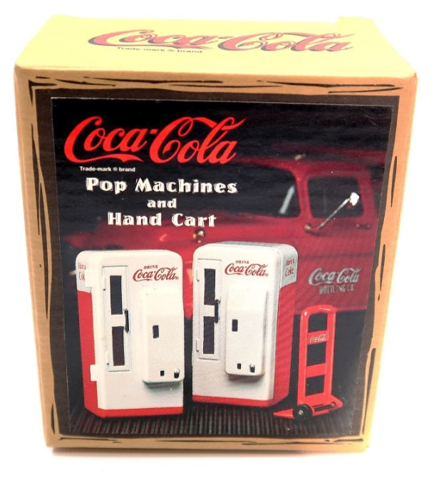 Coca-Cola H853 Coca-Cola Pop Machines & Hand Cart