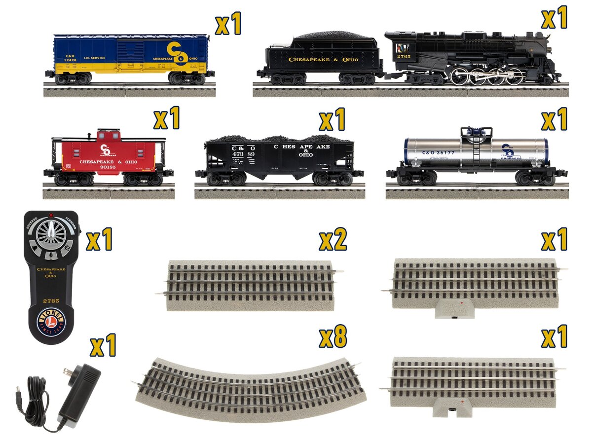 Lionel 2123010 Chesapeake & Ohio LionChief O Gauge Steam Freight Train Set