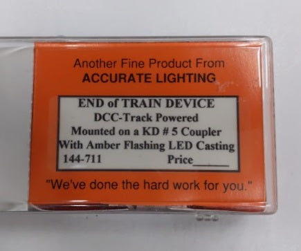 Accurate Lighting 114-711 HO Scale End Of Train Device DCC-Track Powered