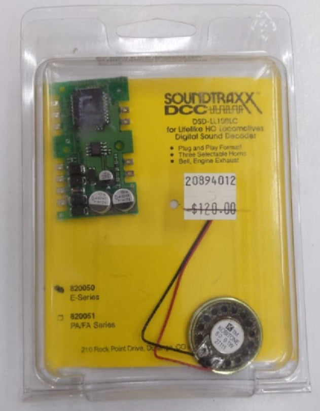 SoundTraxx DSD-LL100LC DCC Digital Sound Decoder For Lifelike HO Locomotives