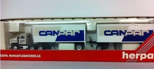 Herpa 2032 HO CANPAR Tractor W/Double Trailer