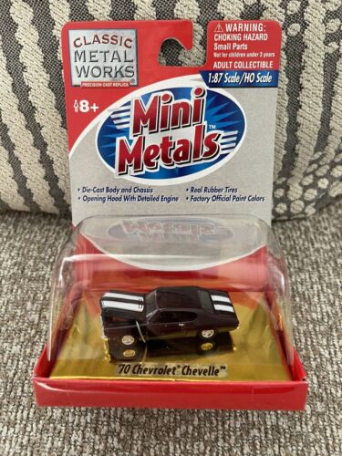 Classic Metal Works 30108 HO Mini Metals Burgundy 1970 Chevrolet Chevelle Car