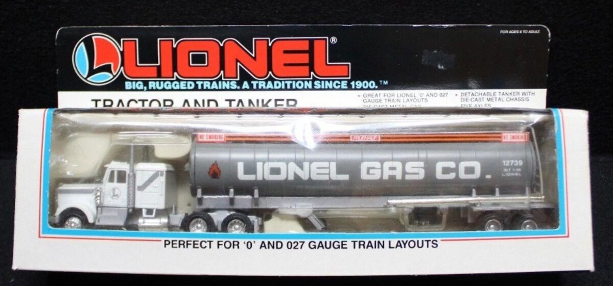 6-12739 O White Cab Lionel Gas Co. Tractor & Tanker