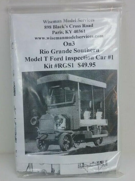 Wiseman Model Services RGS1 On3 Rio Grande Southern Model T Ford Inspection Car