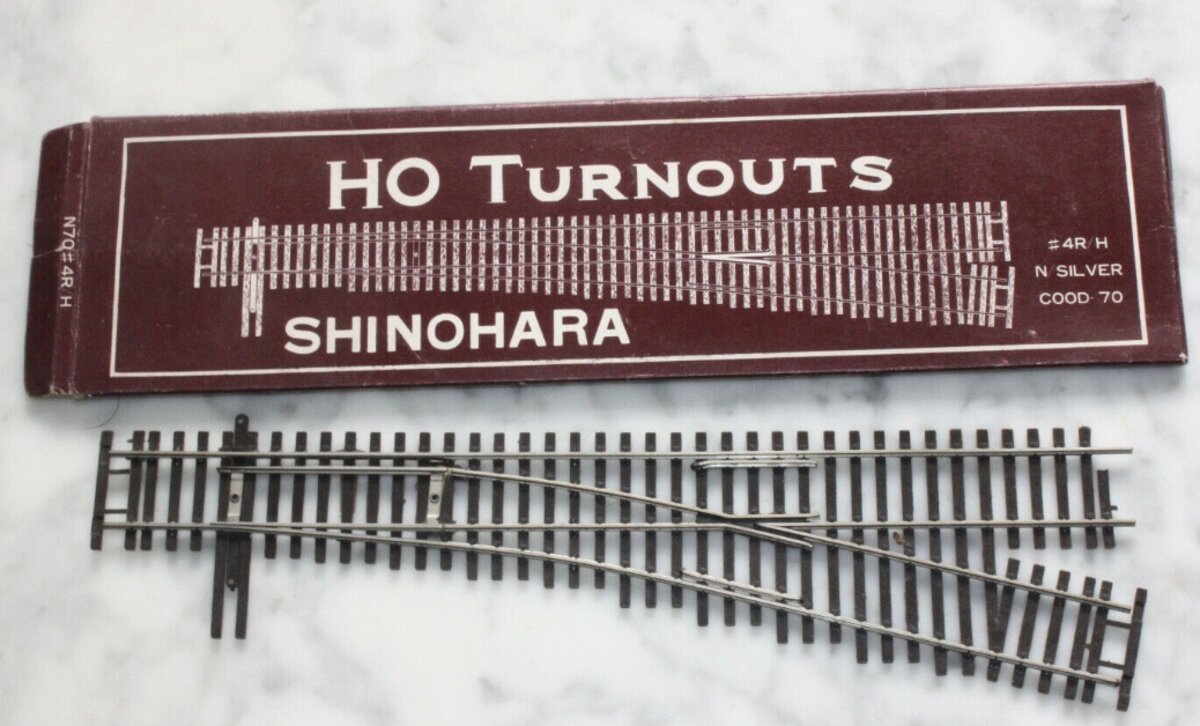 Shinohara Track HO N70 #4R/H Right Hand Switch Code 70