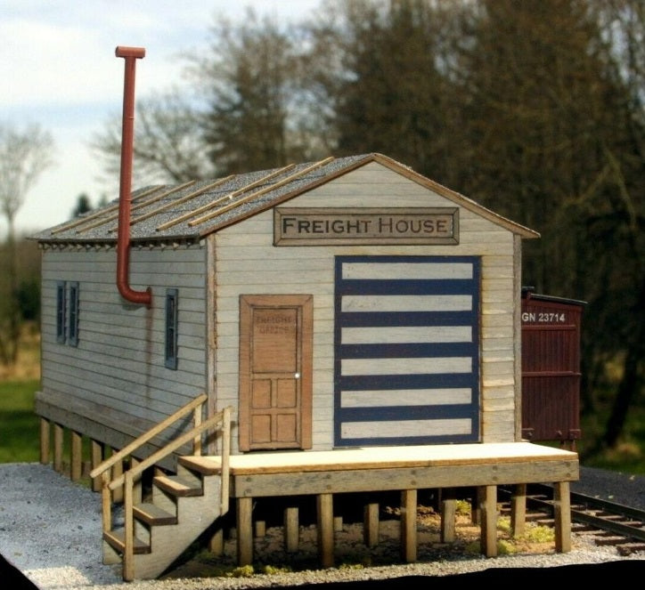 Sidetrack Laser O Shortline Freight House Laser Cut Model Railroad Building Kit