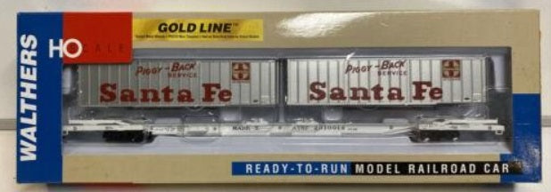 Walthers 932-41066 HO ATSF Flexi-Van Mark IV Flat Car W/Trailer #291001