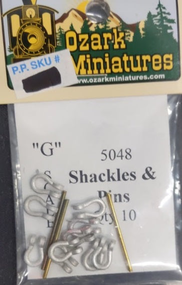 Ozark Miniatures 5048 G Shackles & Pins (Pack of 10)