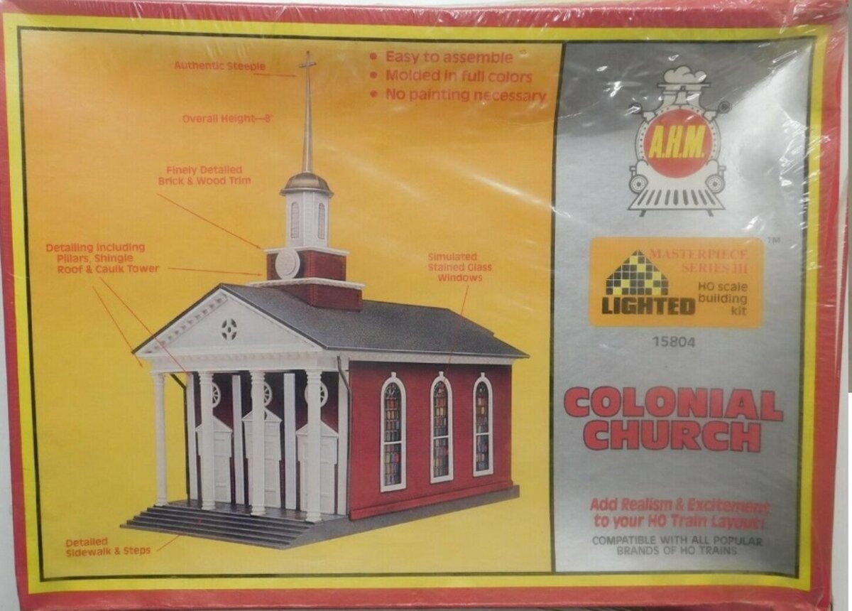 AHM 15804 HO Colonial Church Building Kit – Trainz