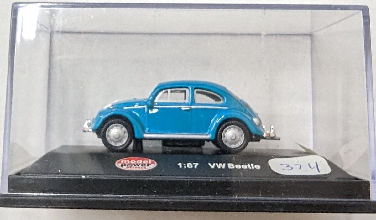 Model Power 1973 HO Volkwagen Metallic Teal Beetle – Trainz