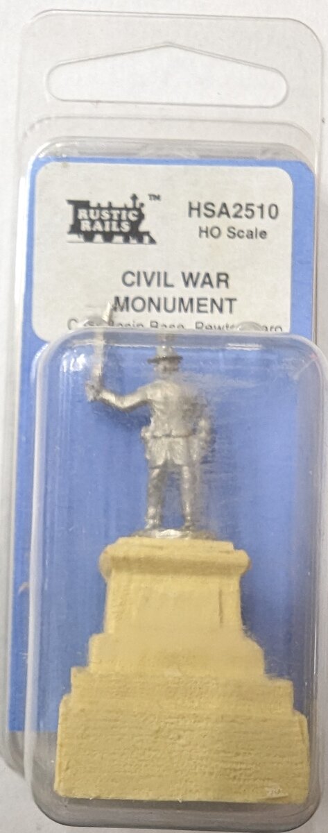 Rustic Rails HSA2510 HO Civil War Monument Statue