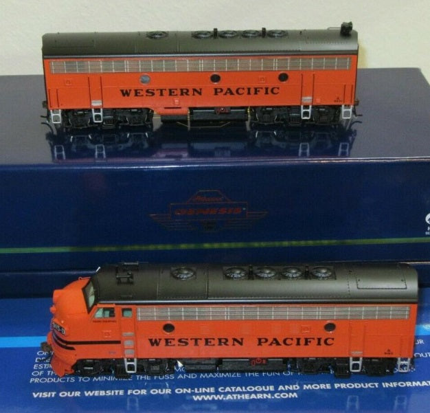 Athearn G22830 HO Western Pacific F7A/F7B Freight W/Sound #923c (Set of 2)