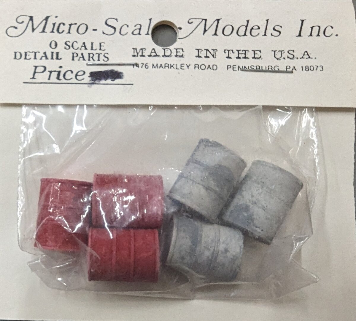 Micro-Scale Models 6004 O Scale Detail Parts Oil Drums (Pack of 6)