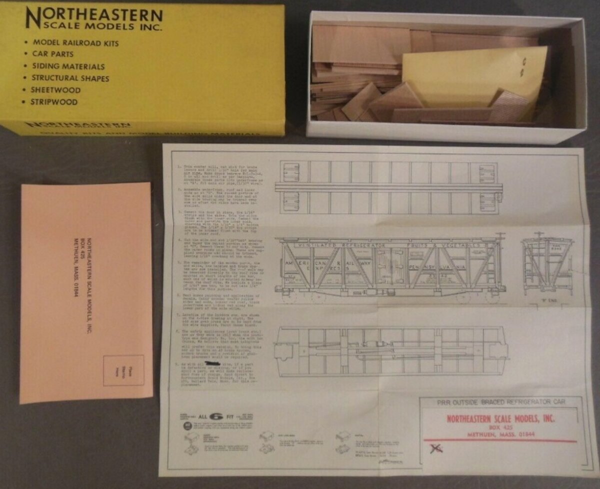 Northeastern Scale Models HR-2 HO Pennsylvania Refrigerator Car Kit