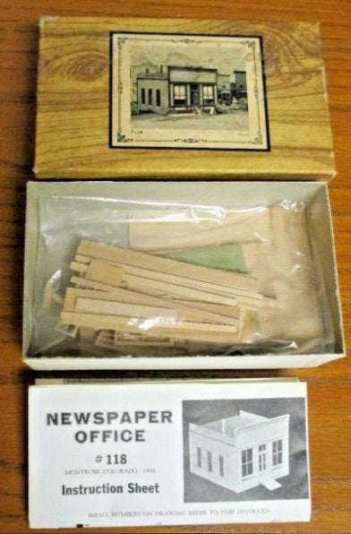 Timberline Models 118 HO Newspapper Office Wood Kit