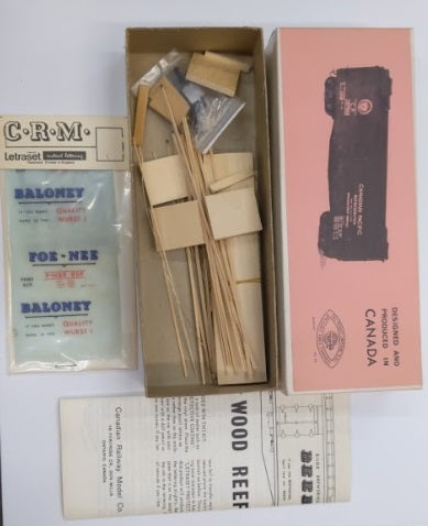 Canadian Railway Model Co. 303 HO Foe-Nee Baloney 40 Ft. Wood Reefer Kit