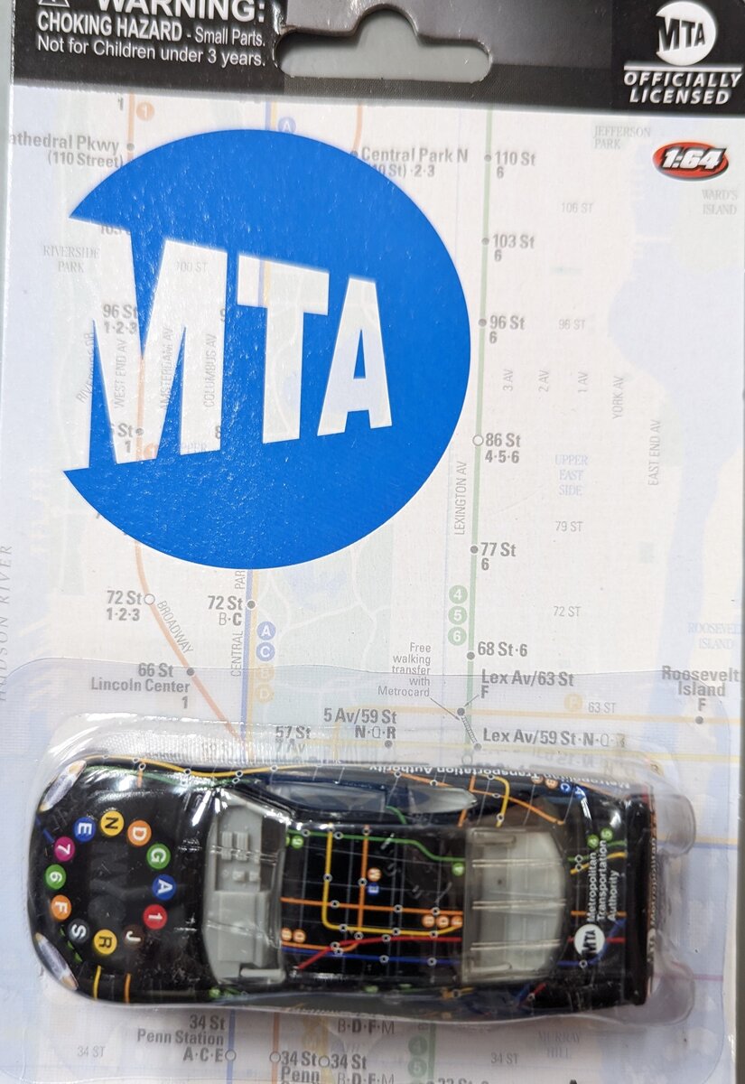 Lionel Z122866MTAB 1:64 MTA NYC Retro Map Limited Edition Race Car