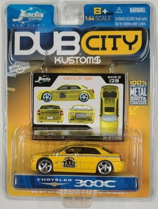 Jada Toys 12002 1:64 Taxi Chrysler 300C Dub City Kustoms