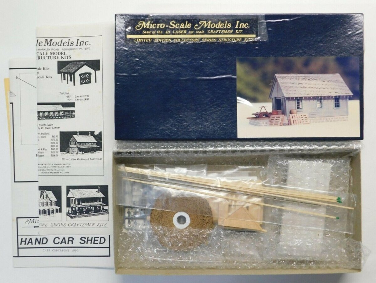 Micro-Scale Models MSM1002 HO Scale Hand Car Shed Building Kit