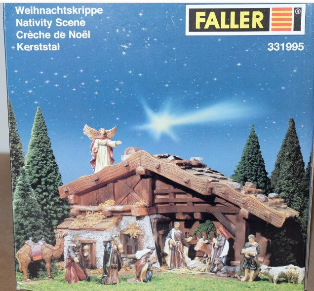 Faller 331995 G Scale Nativity Scene Assembled w/Manger and Assorted Figures