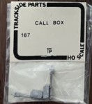 Trackside Parts 187 HO Detail Cast Metal Call Box