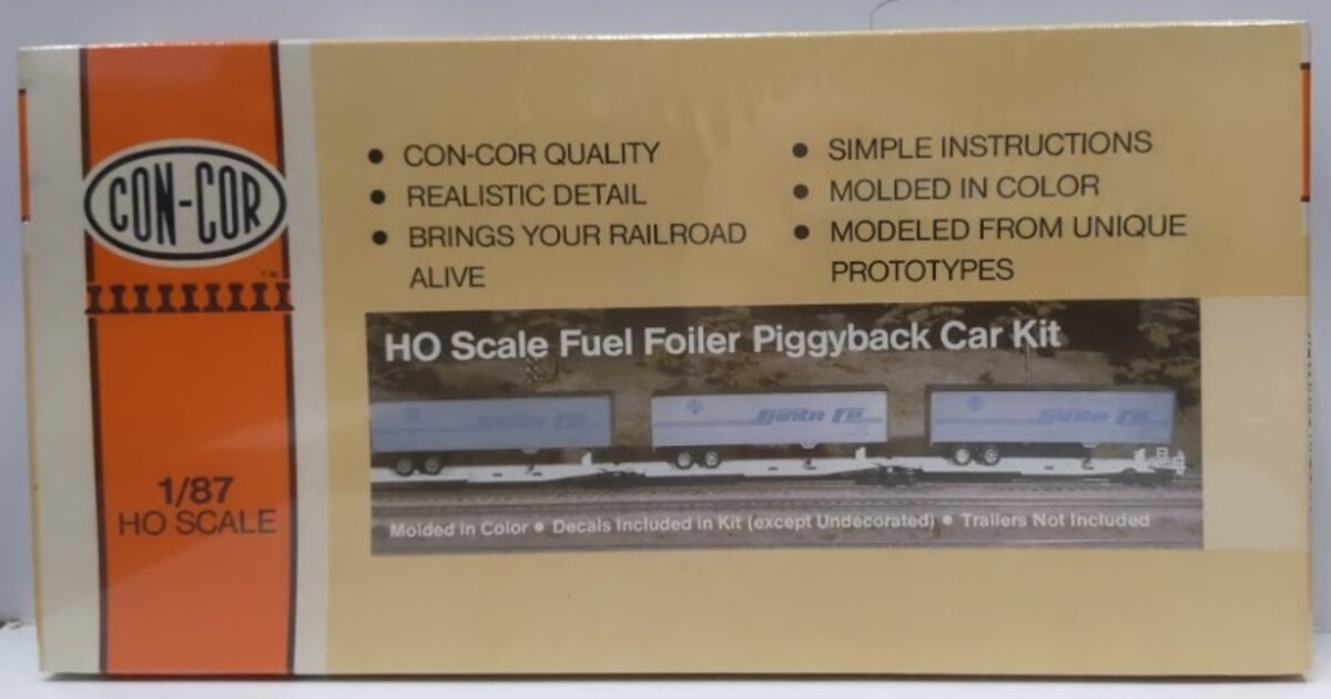 Con-Cor 001-002905 HO Fuel Foiler This Add-On Piggyback W/3 Center Car ...