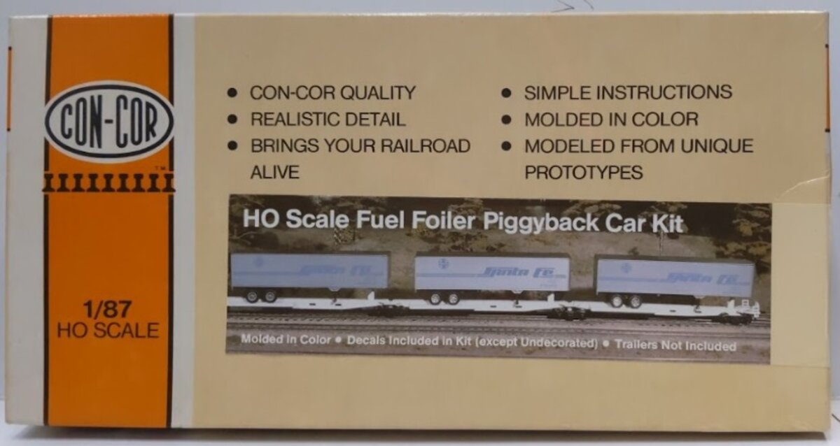 Con-Cor 0001-002905 HO Fuel Foiler 2-End/+2 Center Cars Trailer Not Included Kit