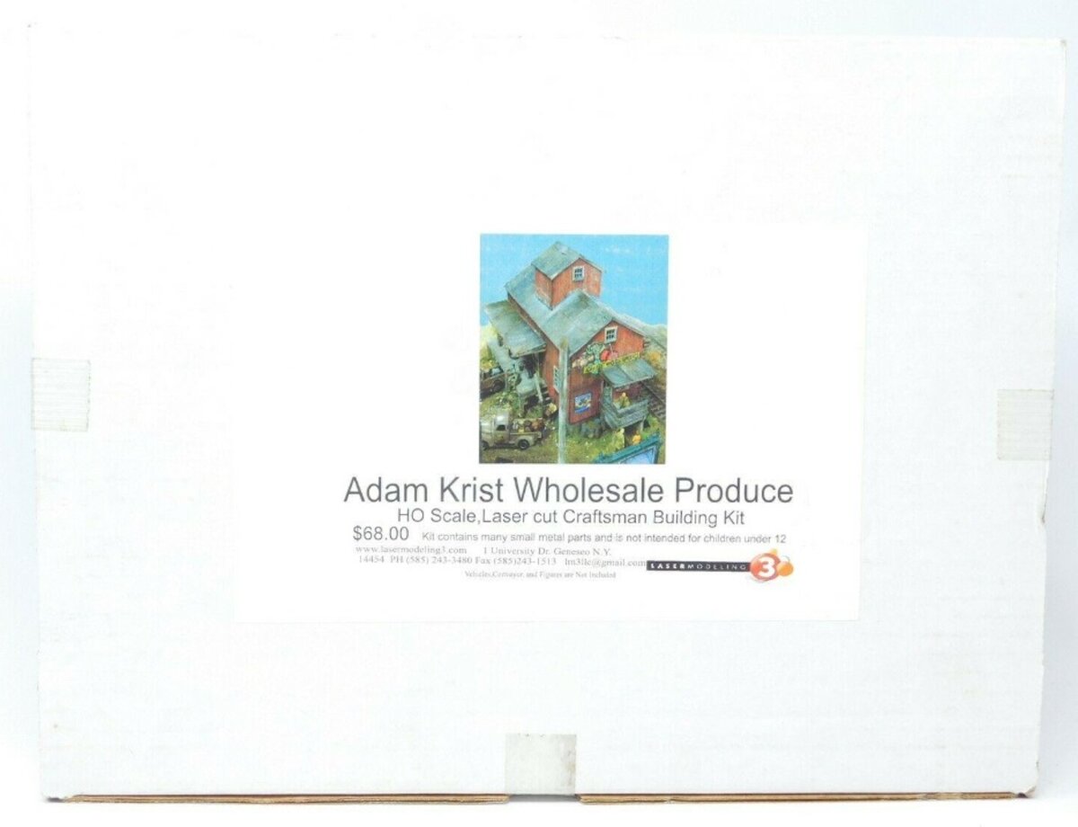 Laser Modeling 3 HO Adam Krist Wholesale Produce LaserCut Craftsman Building Kit