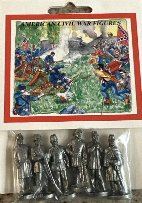 Winter Reproductions Ltd. 6  1.57" Tall American Civil War Pewter Figures