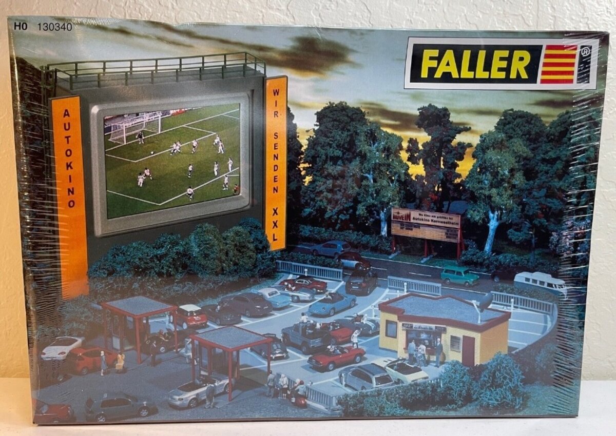 Faller 130340 HO Autokino Drive-In Cinema German Version Kit