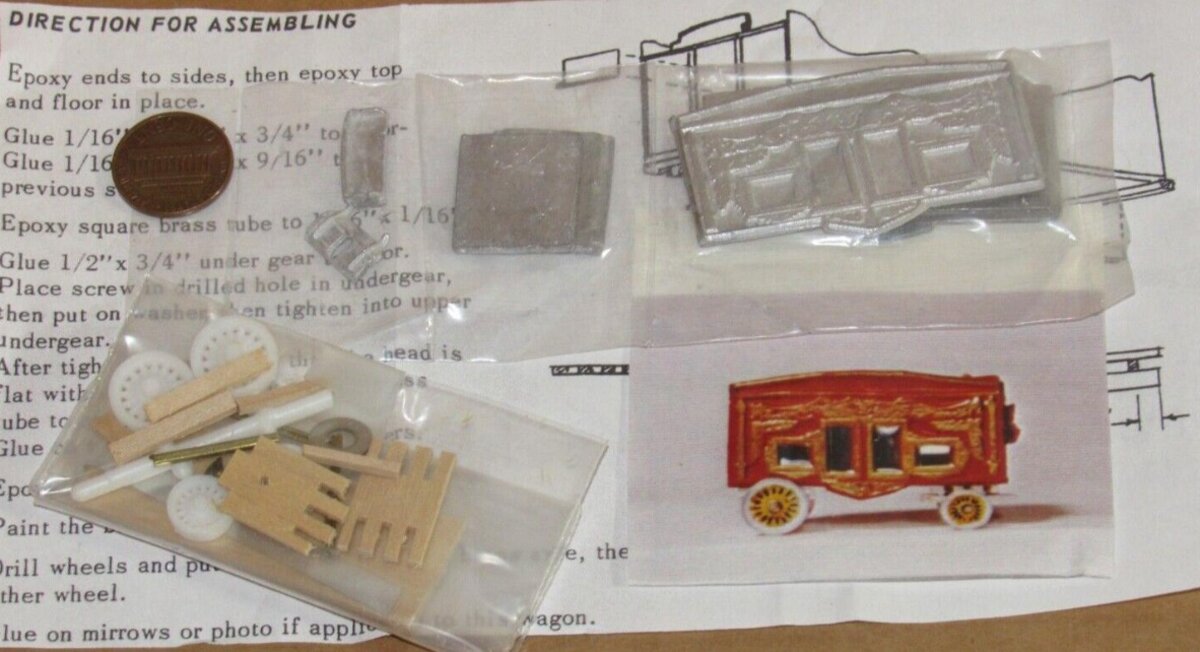 CTM 2 HO Scale Gollmar Bros Circus Mirror Parade Wagon Kit