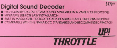 SoundTraxx DSD-2408 Logging Shay Digital Sound Decoder