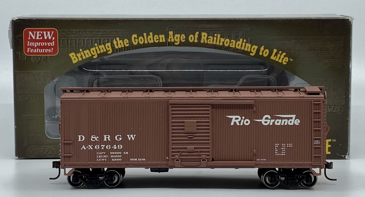 Roundhouse 85203 HO RTR 40' Wood Box, D&RGW #67649