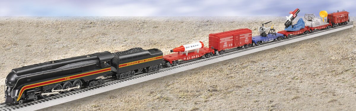 Lionel 6-31754 O Gauge PWC N&W Space-Freight Steam Train Set #2545WS