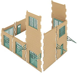 Walthers 933-3731 HO Cornerstone Modulars Small Walls w/Single Large Window