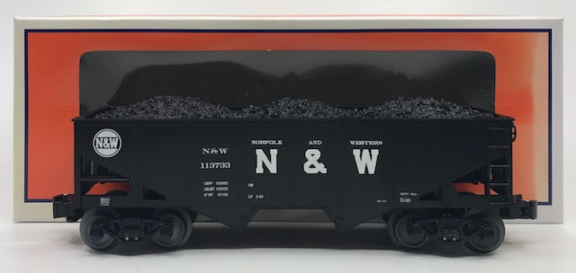 Lionel 6-82411 O N&W 2-Bay Coal Hopper