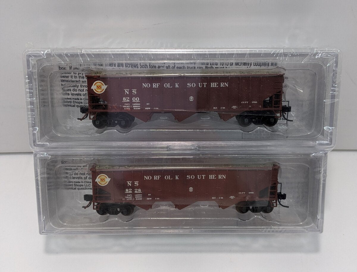 Bluford Shops 14262 N Norfolk Southern 14-Panel Rip Side Hopper (Pack of 2)