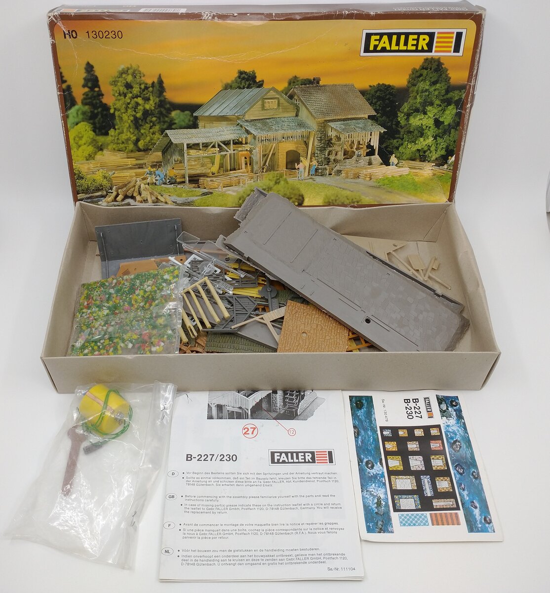 Faller 130230 HO Black Forest Motorized Sawmill Kit