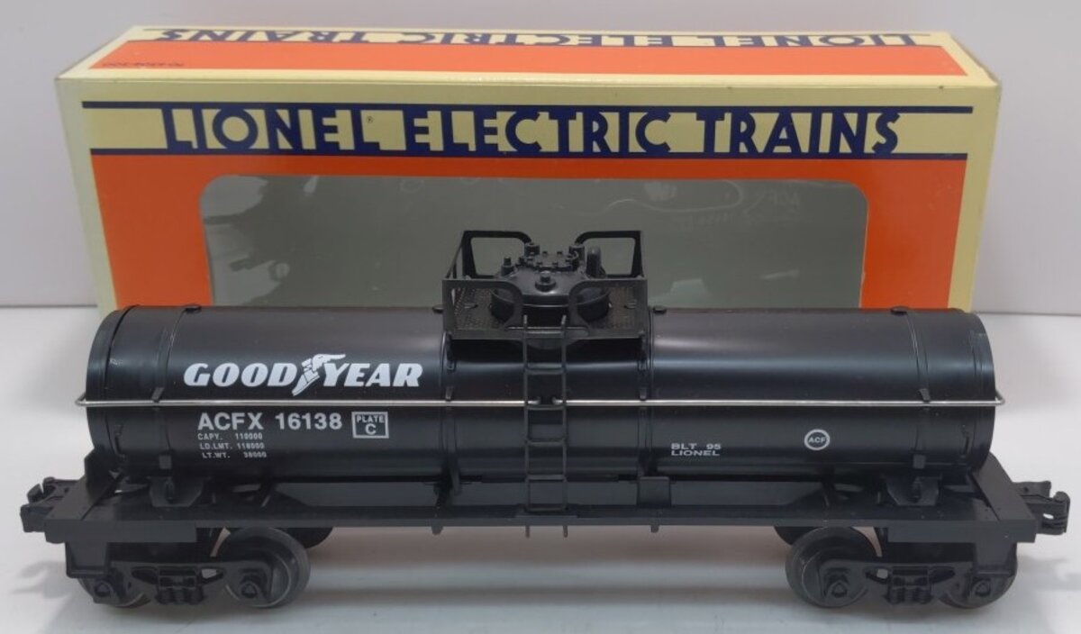 Lionel 6-16138 O Gauge ACFX Goodyear Single Dome Tank Car #16138