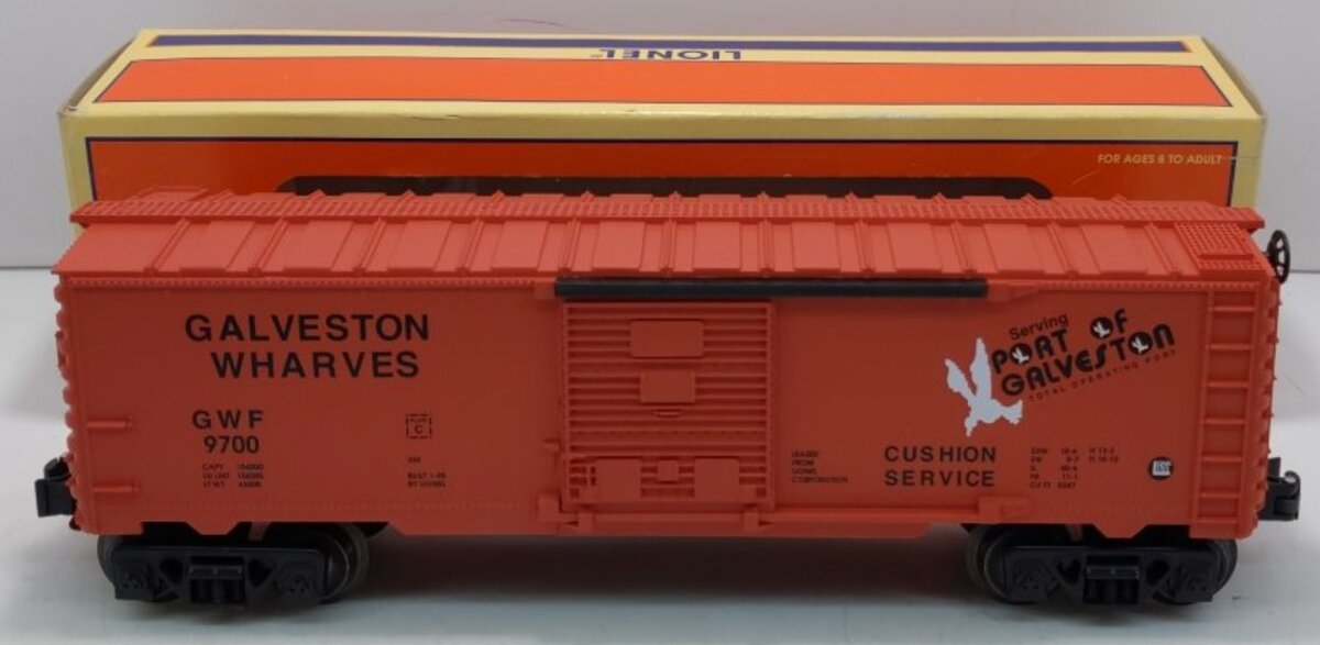 Lionel 6-16284 O Gauge Galveston Wharves Boxcar #9700