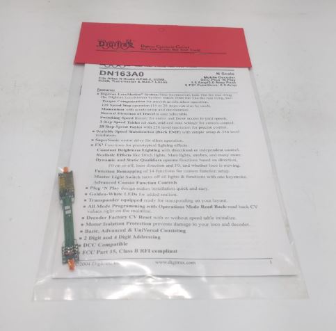 Digitrax DN163A0 N Scale Plug N'Play DCC Decoder for Atlas Diesel Locos