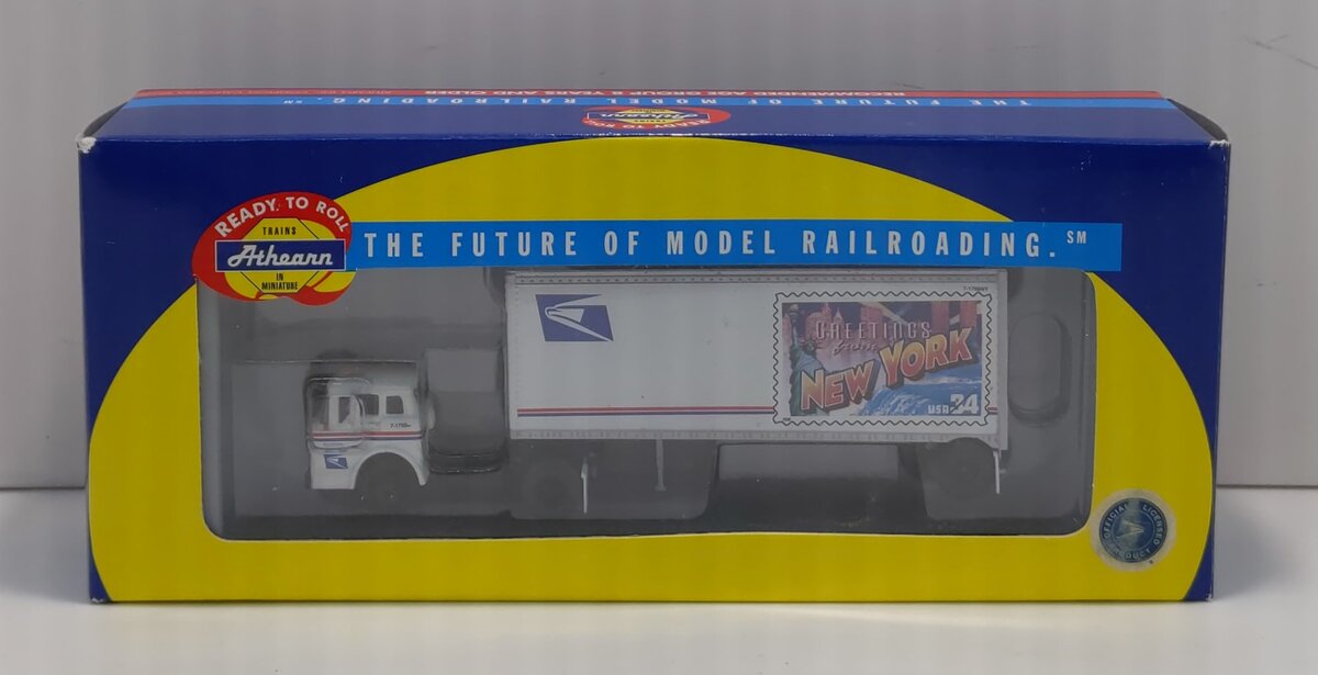 Athearn 93432 USPS Tractor & 28' Pup Trailer-New York