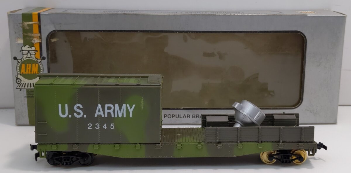 AHM 2345 HO US Army Spotlight Camouflage Car # 2345